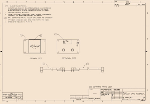 PRINTED BOARD ASSEMBLY DRAWING SAMPLE