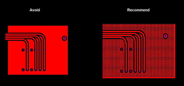 Convert Continuous Solid Copper into Hatched Pattern